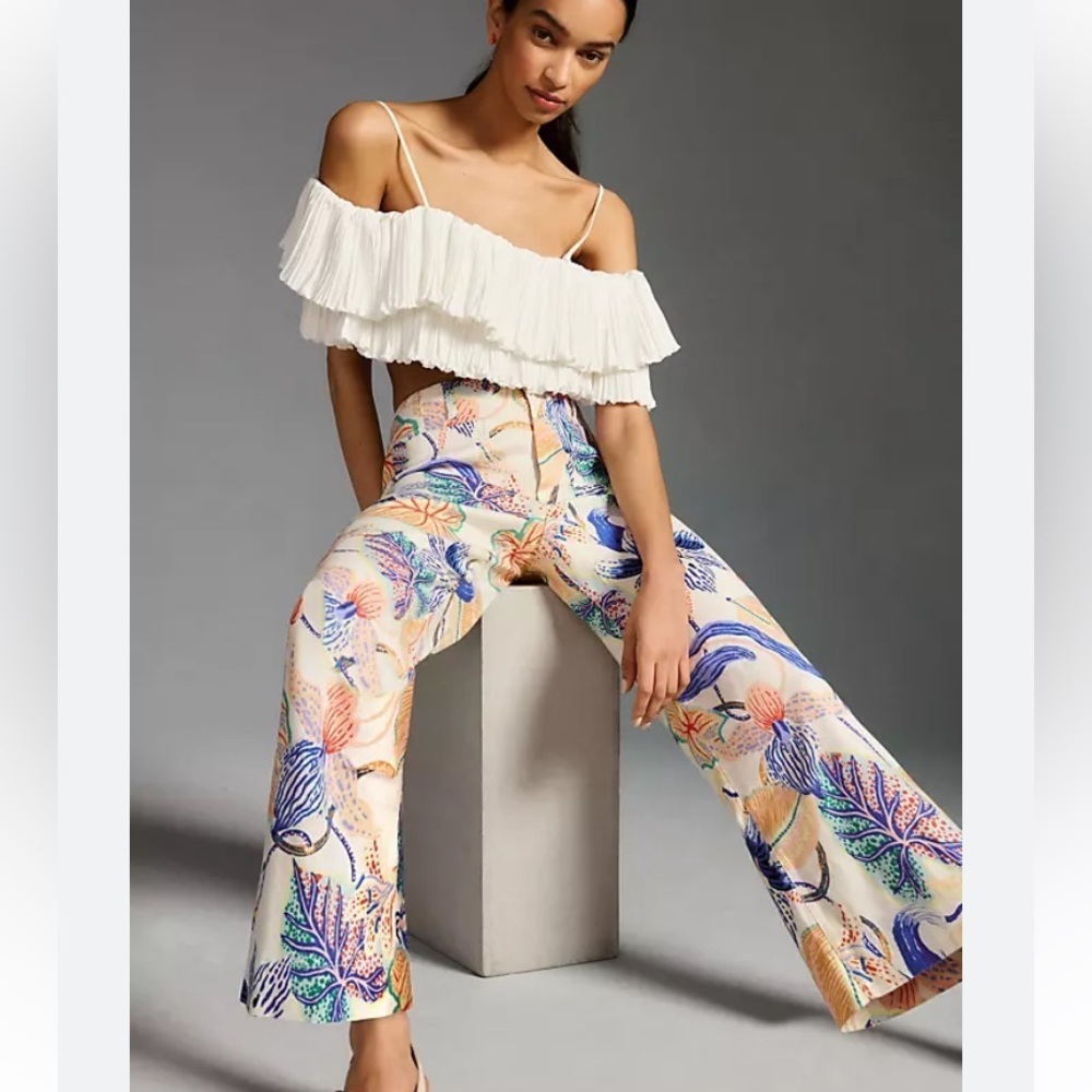 Anthropologie Sarah Gordon the Colette pants size 32,27 new with tags